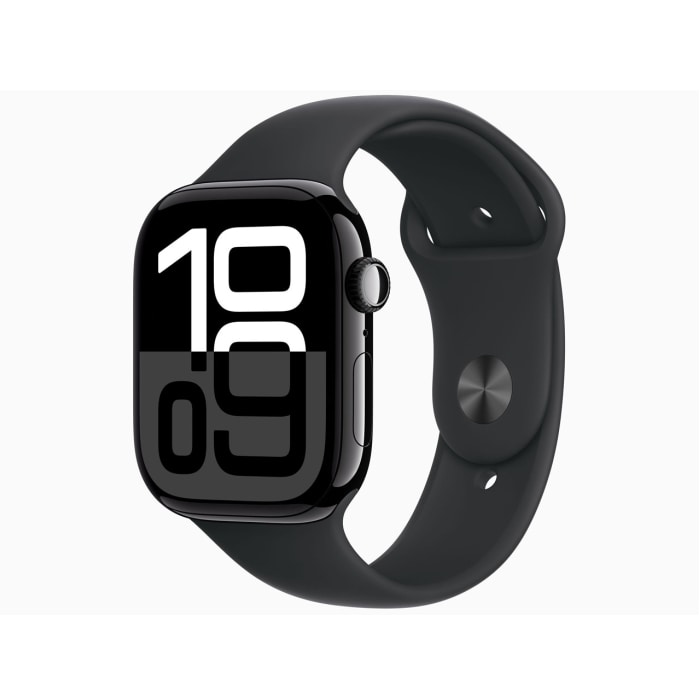 [新古品]Apple Watch Series 10 GPSモデル 46mm MWWQ3J/A ジェットブラック・ブラックスポーツバンド M/L