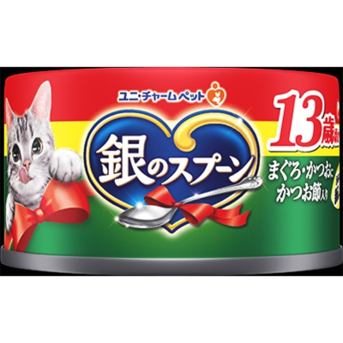 銀のスプーン 缶 13歳頃からまぐろ・かつおにかつお節 70g