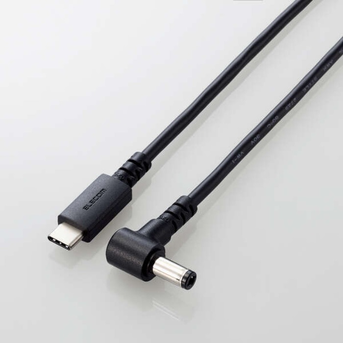 [取寄10]ノートPC用充電ケーブル DC－PDFE20BK ブラック [1個][4549550312363]