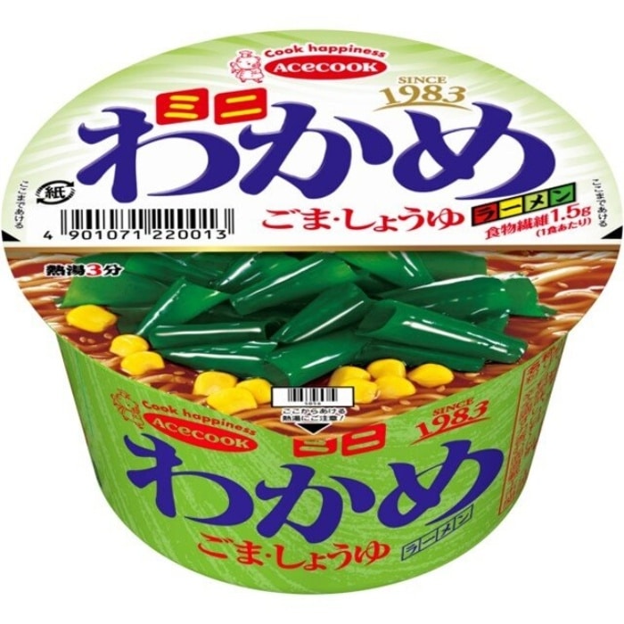 [取寄10]ミニわかめラーメン ごましょうゆ味 [1個][4901071220013]