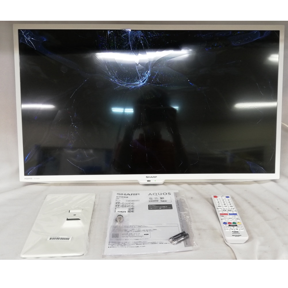シャープ 32V型 液晶 テレビ AQUOS 2T-C32DE-W ハイビジョン 外付けHDD