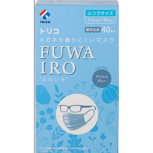 [取寄10]メガネが曇りにくいマスク ふわいろGR ふつう [1個][4573504711179]