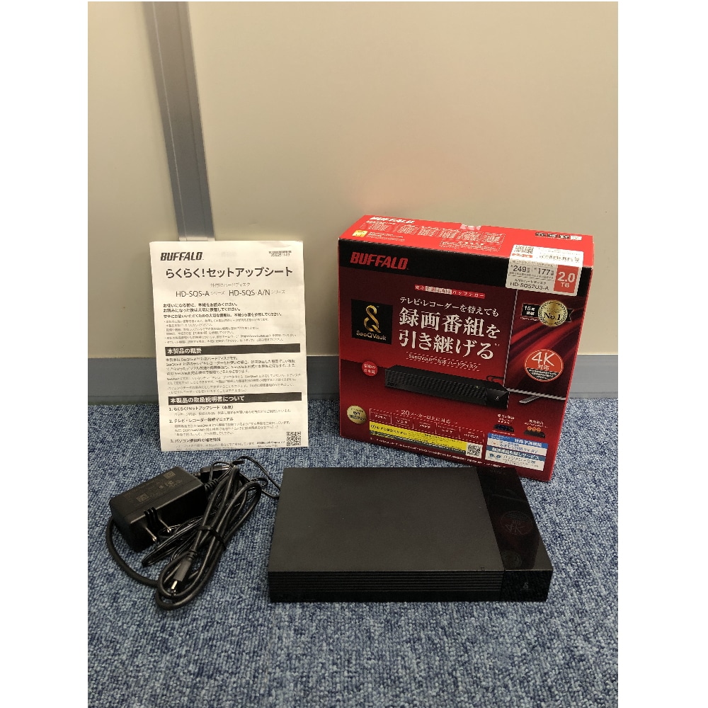 [ジャンク品]HD-SQS2U3-A ブラック (据え置きHDD)