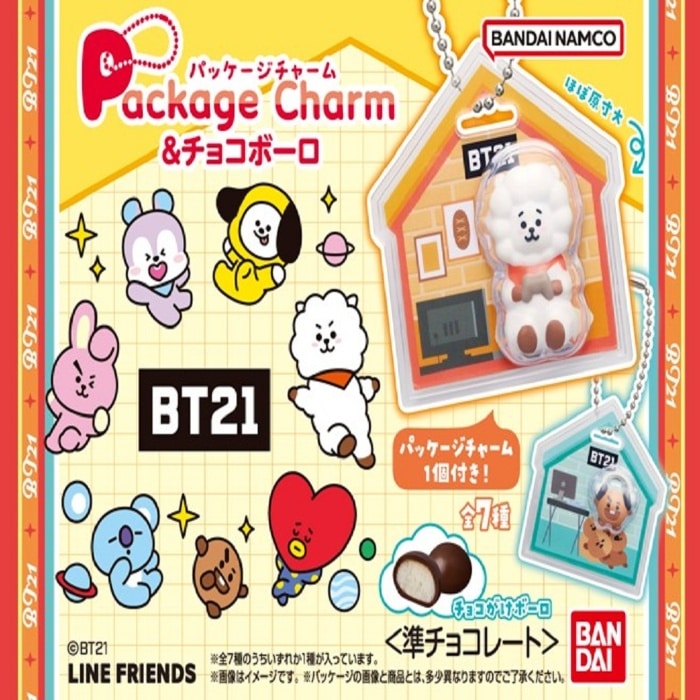 [取寄10]BT21チャーム＆チョコボーロ [1個][4570117928406]