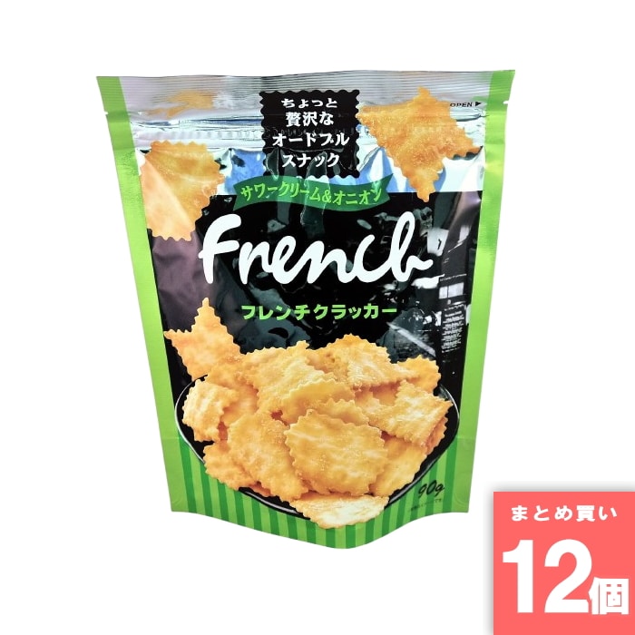 [取寄10][まとめ買い]【12個セット】フレンチクラッカー サワークリームオニオン 90g [4969244503875]