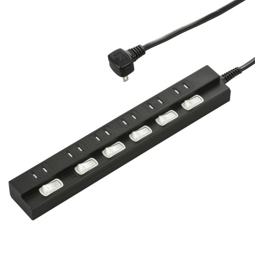 [取寄10]6口2m節電タップTPK黒 HS-TPK62PBT-K ブラック [4971275069459]