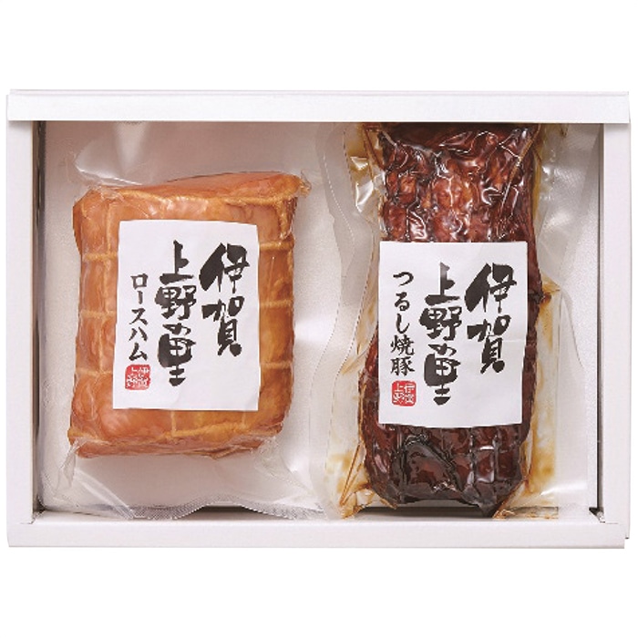 [冷蔵][直送商品]お歳暮 伊賀上野の里 ロースハム＆つるし焼豚詰合せ (9853-046)