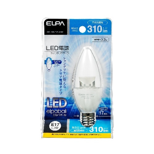 [取寄10]LED電球シャンデリア形E17昼光色 LDC4CD-E17-G350 昼光色相当 [4901087205370]