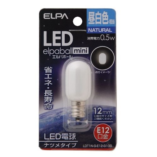 LEDナツメ形E12 LDT1N-G-E12-G100 昼白色相当
