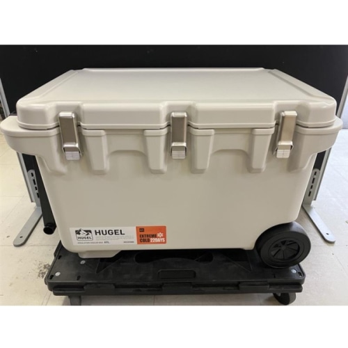 [ジャンク品]HUGEL 真空断熱クーラーボックス 60L VITC-60 ホワイトアッシュ (熱中症対策)