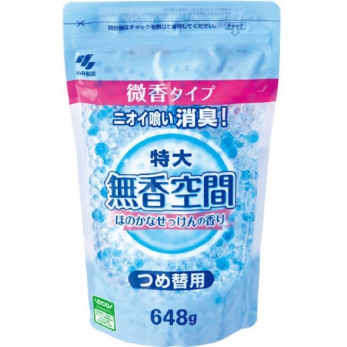 無香空間 特大 ほのかなせっけん つめ替用 パウチ 648g