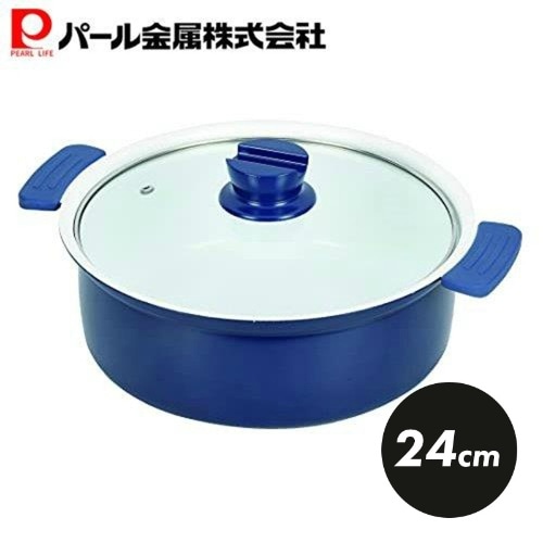HB-6027 セラミック加工 IH対応 卓上鍋 24cm