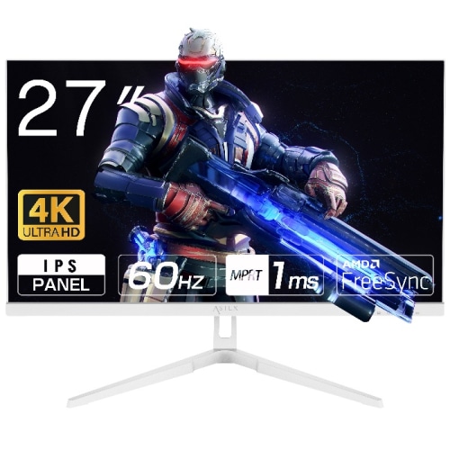 [直送5]ASTEX 27インチ 4K UHDモニター IPSパネル HDR対応 HDMI2.1×2 DisplayPort×2 非光沢 27U60HPW (本州四国九州限定)