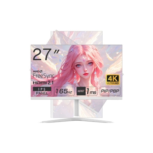 [直送5]ASTEX 27インチ 4K UHDゲーミングモニター IPSパネル 165Hz 1ms HDR対応 高さ調整 HDMI2.1×2 DisplayPort×2 27U165JSW (本州四国九州限定)