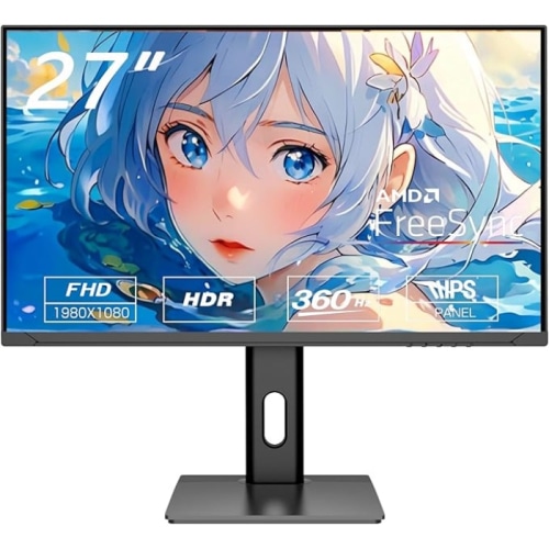 [直送5]ASTEX 27インチ 360Hzゲーミングモニター IPSパネル フルHD HDR対応 ピボット・高さ調整対応 DisplayPort 360Hz対応 27FS360H (本州四国九州限定)
