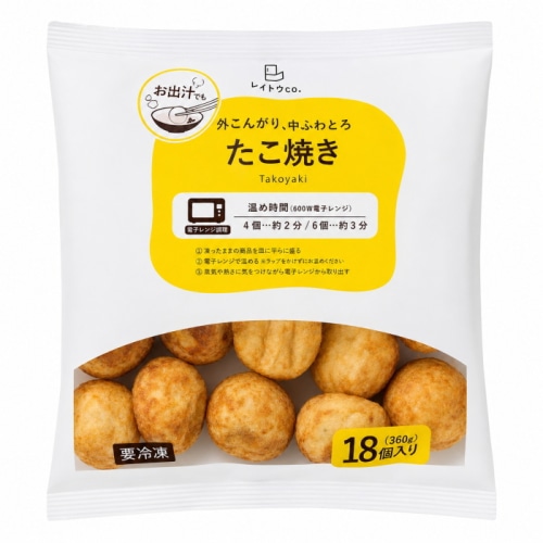 [冷凍]レイトウco.　たこ焼き 18個入り