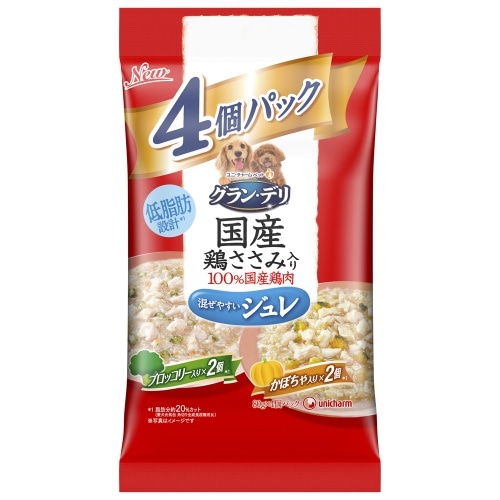 ユニ・チャーム グランデリパウチささみジュレブロッコリ [80g×4]