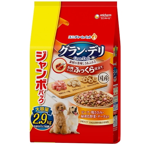 ユニ・チャーム グラン・デリ ふっくら仕立て ささみビーフ 2.9kg