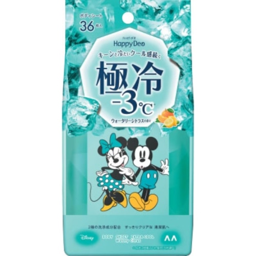 マンダム ハッピーデオ ボディシート 極冷ウォータリーシトラス 36枚