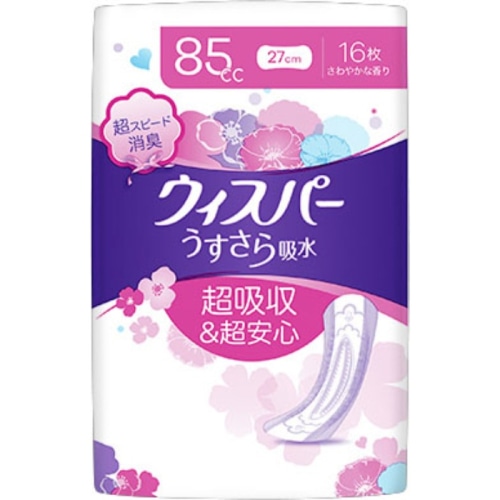 ウィスパー うすさら吸水 長時間快適用 85CC 16枚