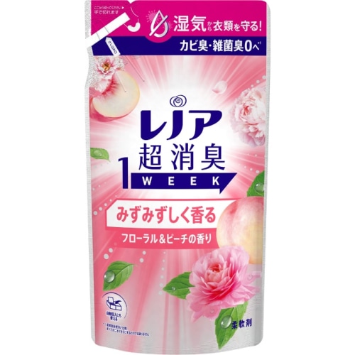 レノア超消臭1WEEK みずみずしく香るフローラル＆ピーチの香り つめかえ用 ３４０ml