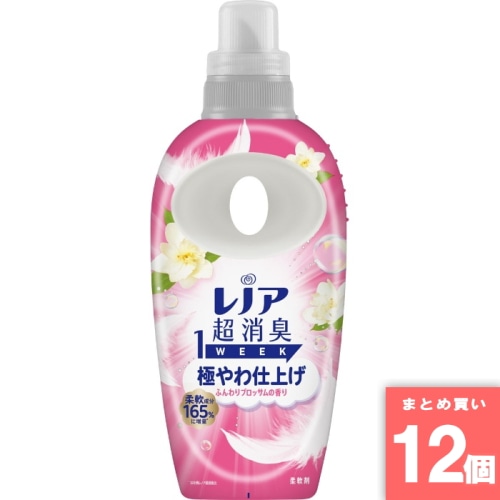 [まとめ買い]【12個セット】レノア超消臭1WEEK 極やわ仕上げ ふんわりブロッサムの香り 本体 490ml