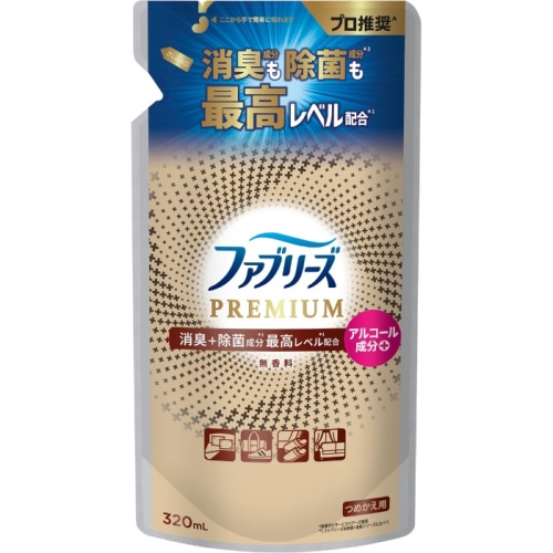 N ファブリーズW除菌＋消臭 プレミアム 無香料 詰替 320ml