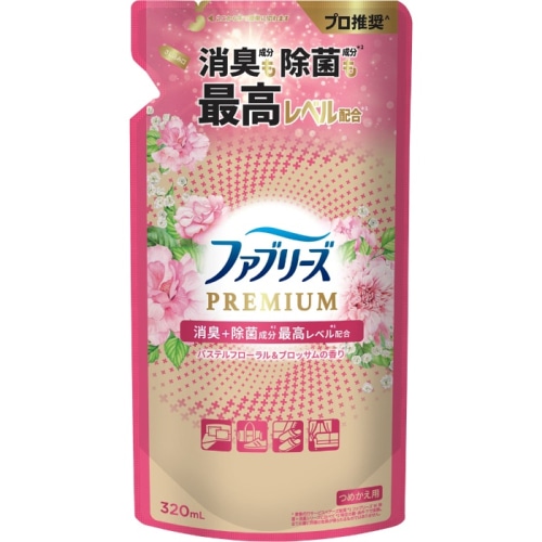 N ファブリーズW除菌＋消臭 プレミアム パステルフローラル＆ブロッサムの香り つめかえ 320ml