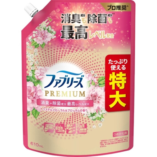 ファブリーズW除菌＋消臭プレミアム パステルフローラル＆ブロッサムの香りつめかえ特大サイズ610ml