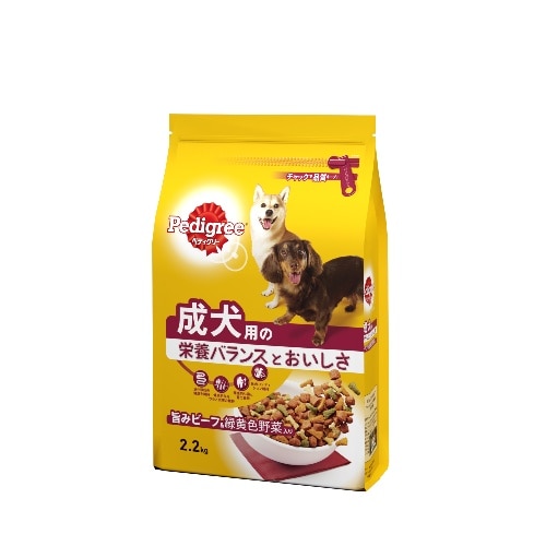 [取寄10]マースジャパン ペディグリー成犬用ビーフ緑黄色野菜 PD2 [2.2kg][4902397808046]