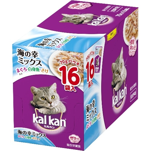 マースジャパン カルカンパウチ海の幸Mまぐろ白身魚さけ16個入 KWP46 [70g×16]