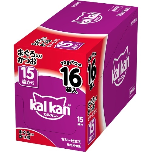 マースジャパン カルカンパウチ15歳まぐろ入りかつお16個入 KWP56 [70g×16]
