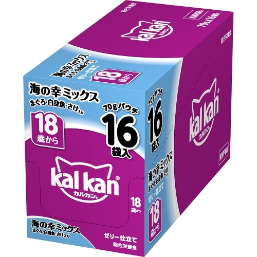 マースジャパン カルカンパウチ18歳海の幸ミックス16個入 KWP68 [70g×16]