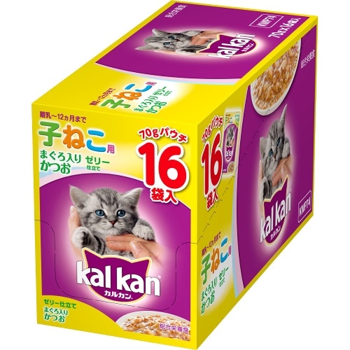 マースジャパン カルカンパウチ子ねこまぐろ入りかつお16個入 KWP74 [70g×16]