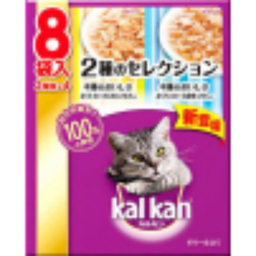 カルカン パウチ 2種のセレクション 4種のおいしさ かにかま白身魚 70g×8袋