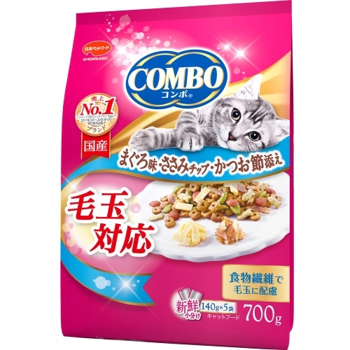 日本ペットフード ミオコンボ毛玉マグロ味・ササミブレンド [700g]