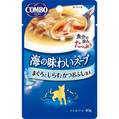 日本ペットフード 海の味わいスープ まぐろしらすかつおぶし 40g