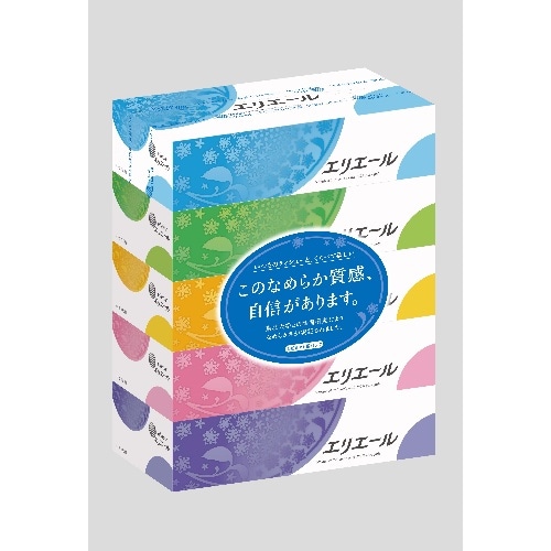 [取寄10]大王製紙 エリエールティッシュ180W×5P シロ [4902011713619]