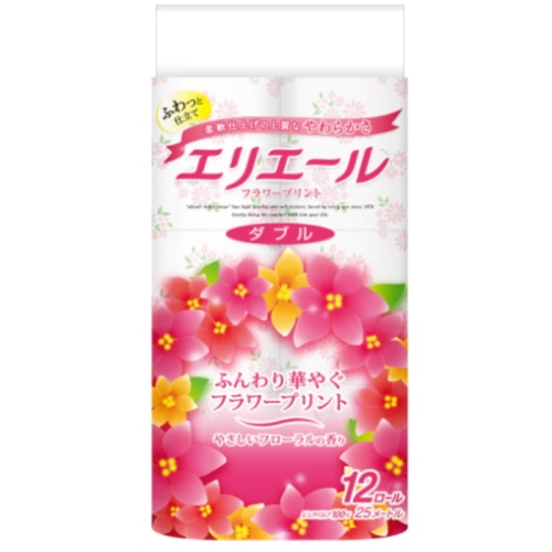 大王製紙エリエールトイレットフラワープリント12R シロ
