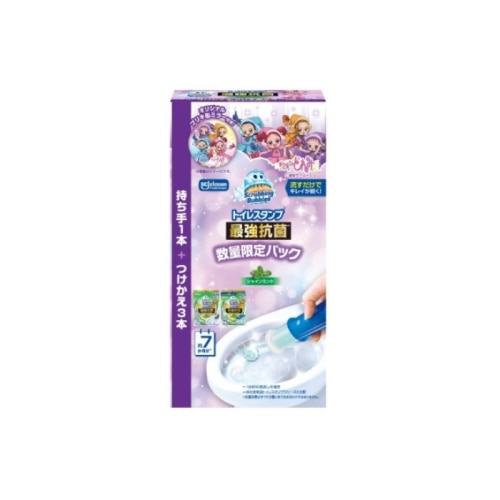 スクラビングバブルトイレスタンプ最強抗菌シャインミント本体＆替え3Pおジャ魔女どれみコラボパック