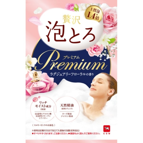お湯物語 贅沢泡とろ プレミアム 入浴料 ラグジュアリーフローラルの香り 40g