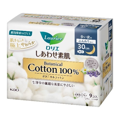 Kao ロリエS素肌ボタニカル30多い夜用羽9コ [1個]