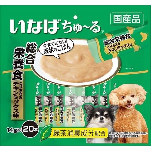 いなばペットフード ちゅーる総合栄養食チキンミックス味 [14g×20本]