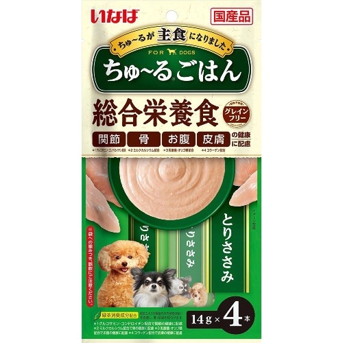 いなばペットフード ちゅ～るごはんとりささみ [14g×4本]