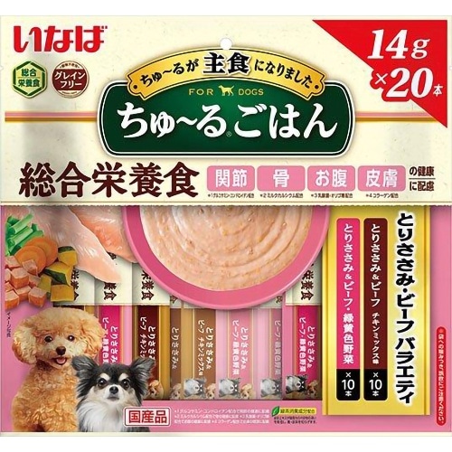 いなばペットフード ちゅ～るごはんささみビーフバラエティ [14g×20本]