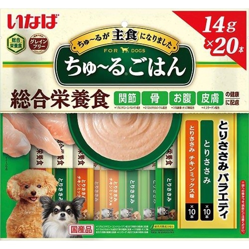 いなばペットフード ちゅ～るごはんとりささみバラエティ [14g×20本]