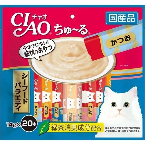 いなばペットフード いなばちゅーるシーフードバラエティ [14g×20本]