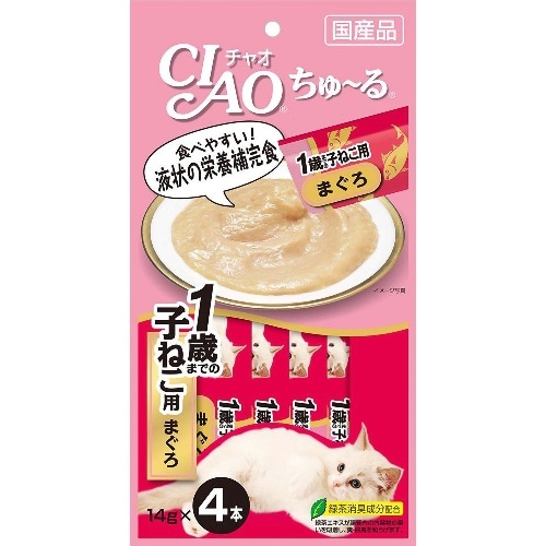 いなばペットフード いなばちゅーる1歳子ねこまぐろ [14g×4本]