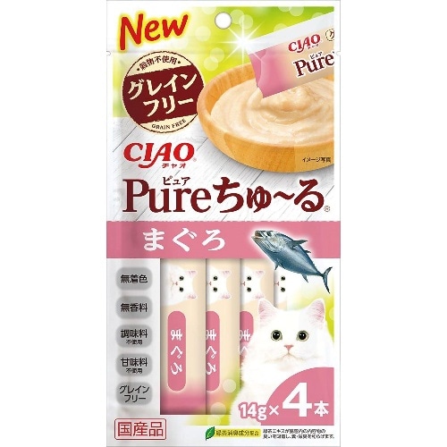 [取寄10]いなばペットフード Pureちゅーるまぐろ [14g×4本][4901133719509]