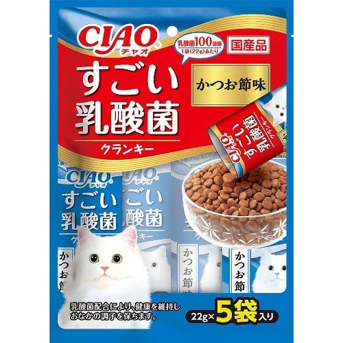 いなばペットフード すごい乳酸菌クランキーかつお節味 [22g×5袋]